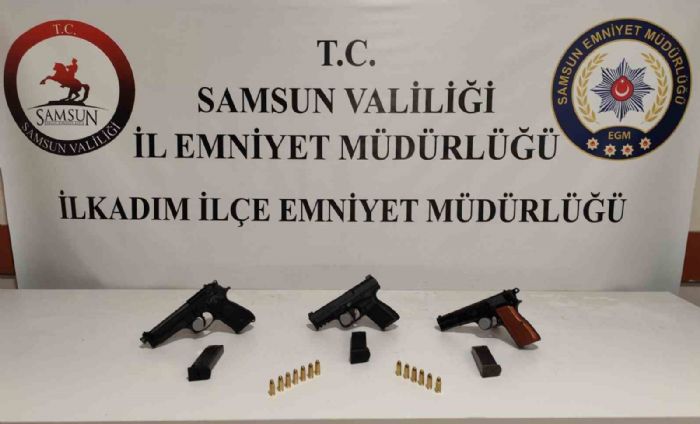 Samsunda dnde tabancayla ate aan 2 kii yakaland