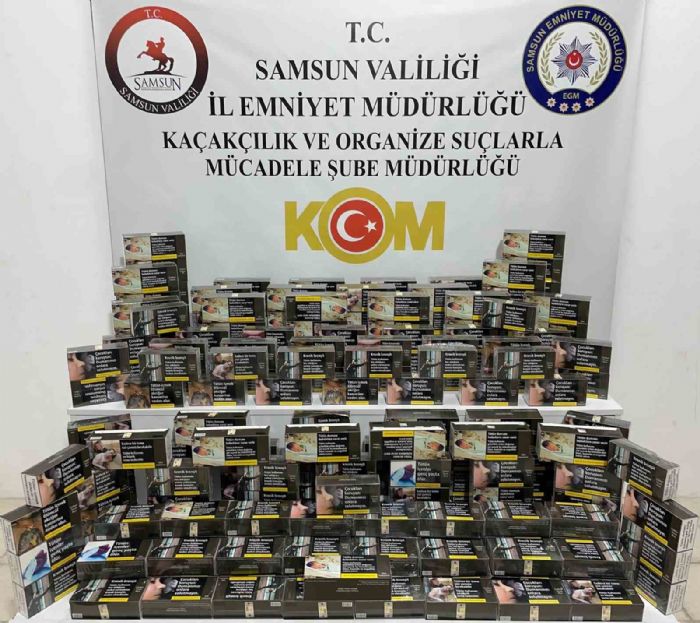 Samsunda 41 bin 400 adet makaron ele geirildi