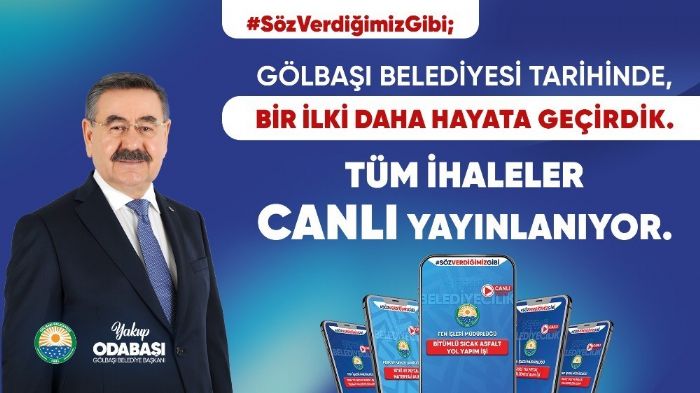 Glba Belediyesinde bir ilk: haleler artk canl yaynda
