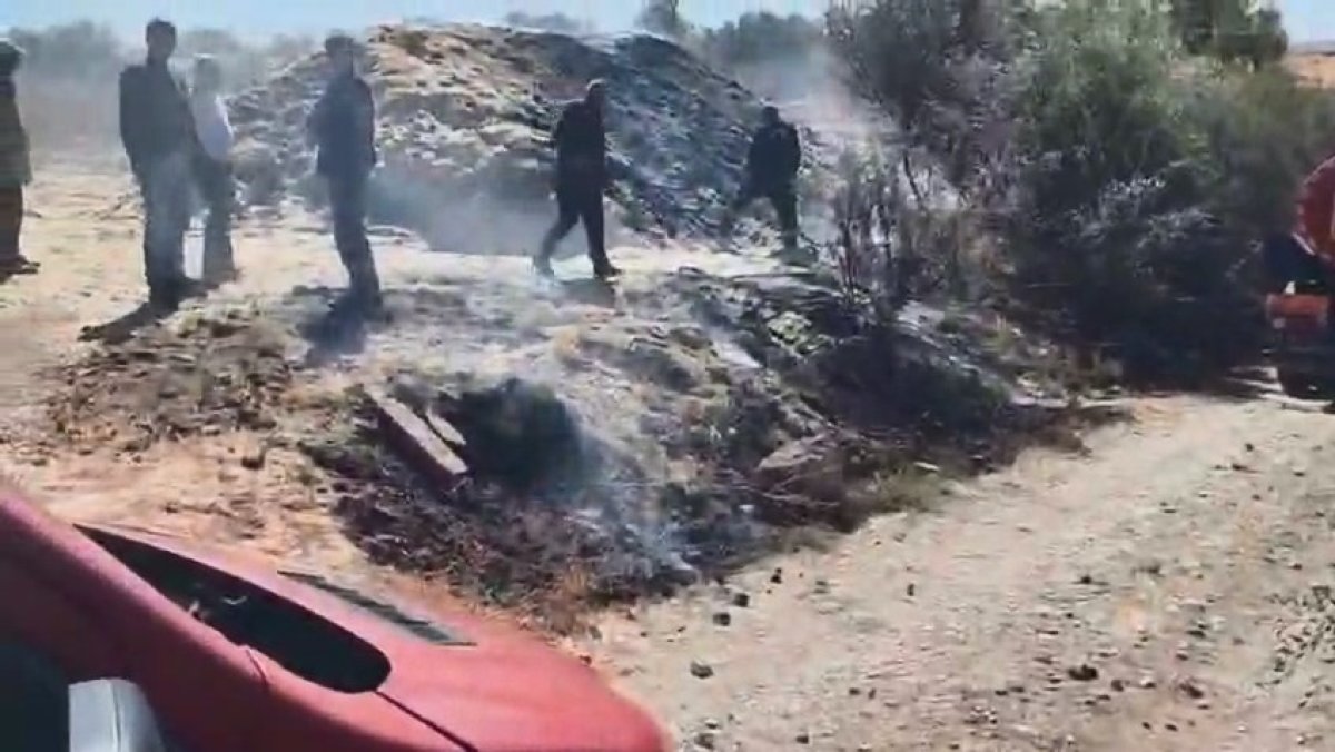 Elazığ'da Otluk Alanda Çıkan Yangın Kısa Sürede Söndürüldü