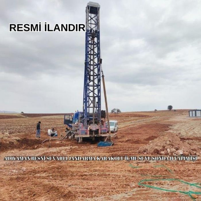 ADIYAMAN BESNİ SUVARLI JANDARMA KARAKOLU İÇME SUYU SONDAJI YAPIM İŞİ