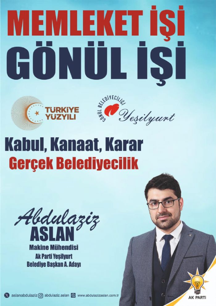 "Başkan Aday Adayı Abdulaziz Aslan, Proje ve Sosyal Belediyecilik Anlayışıyla Yeşilyurt'a Yeni Bir Vizyon Getirmeyi Amaçlıyor"