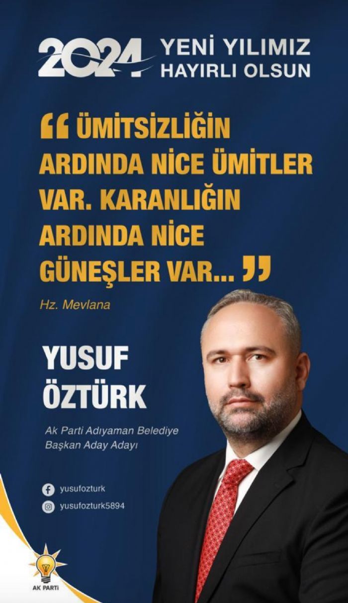 Başkan Aday Adayı Yusuf Öztürk, Adıyaman'ı Geleceğe Taşıyacak İddialı Projelerle Geliyor!