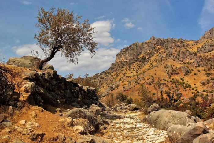 Kahramanmaraş'ta antik yol kalıntıları