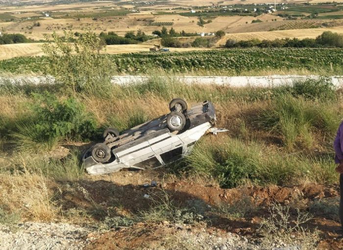 Kontrolden çıkan otomobil takla: 1 yaralı